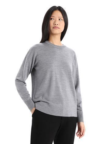 Gritstone Heather Icebreaker Merino Shearer Crewe Women's Sweaters | AU 1630BEXC